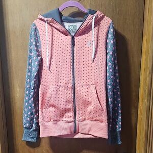 Volcum Pink and Gray Hoodie